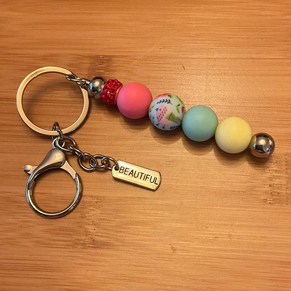 Choose from 7 different Handmade Silicone beaded Charm Keychains! - Picture 1 of 7